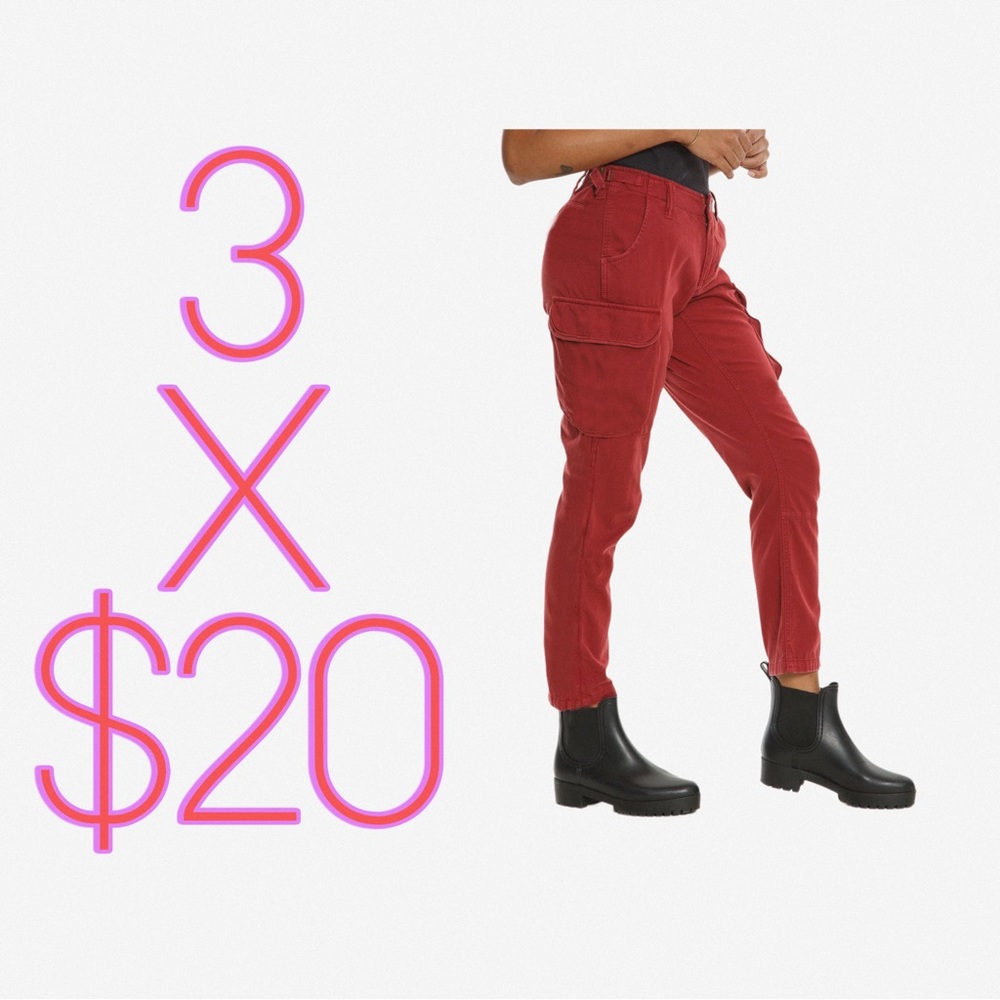 NOBO DARK ORANGE High Rose Cargo Pants - Size 9